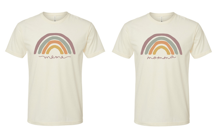 MAMA/MOMMA Rainbow Tee