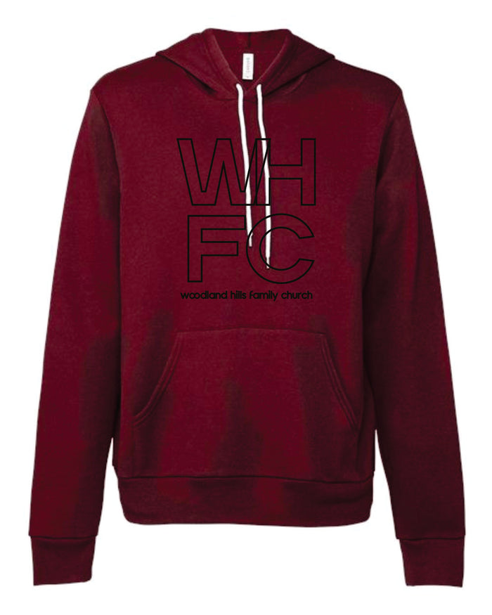 Maroon WHFC Outline Hoodie