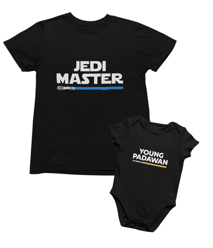 Master & Padawan Matching T-Shirt Gift Set matching outfit set product image 1 from Beast and Beauty