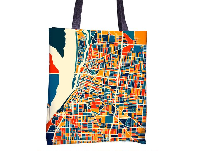 Memphis Map Tote Bag - Tennessee Map Tote Bag 15x15