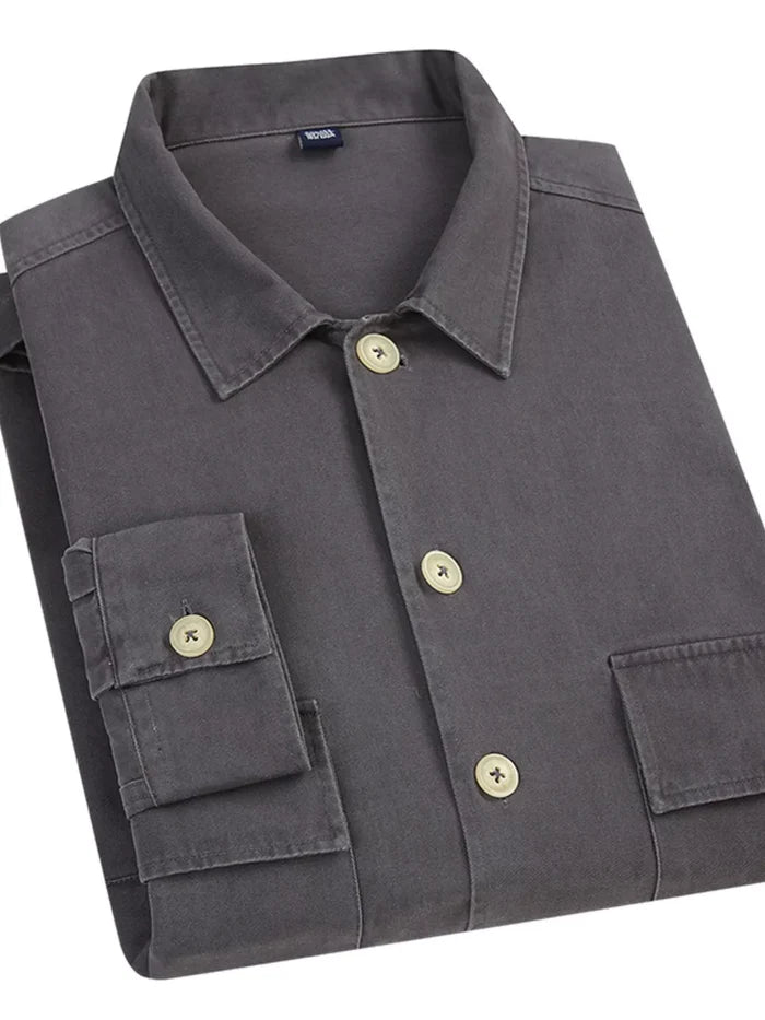 Men's Plus Size Casual Button Up Shirt