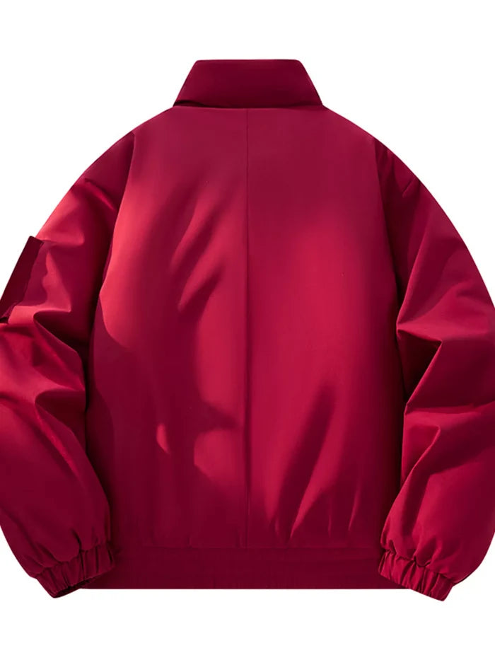 Men's Plus Size Casual Stand Collar Lightweight Bomber Jacket