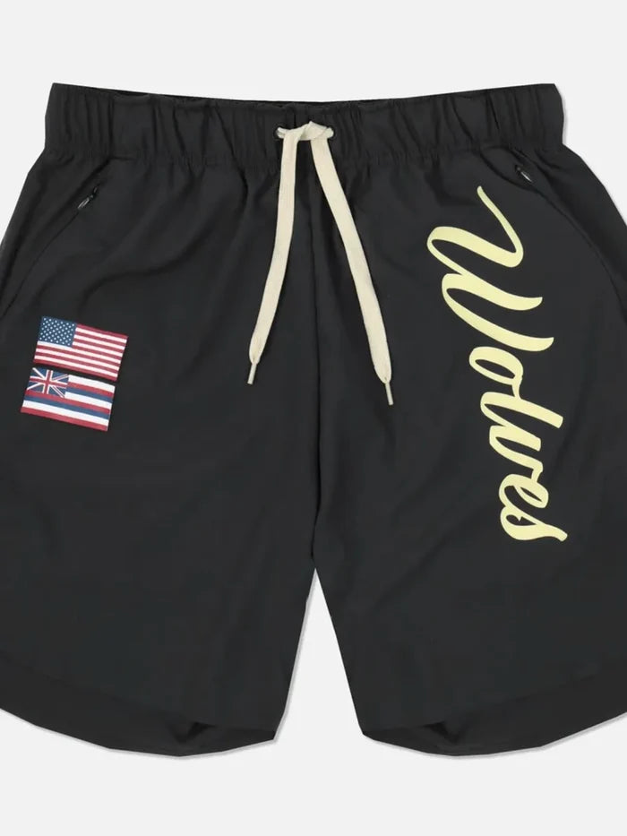 Men's Plus Size Drawstring US Flag Active Shorts