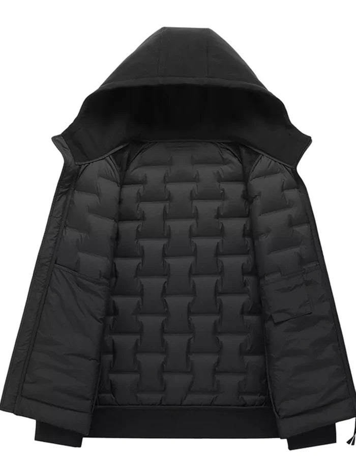 Men's Plus Size Hooded Padded Jacket