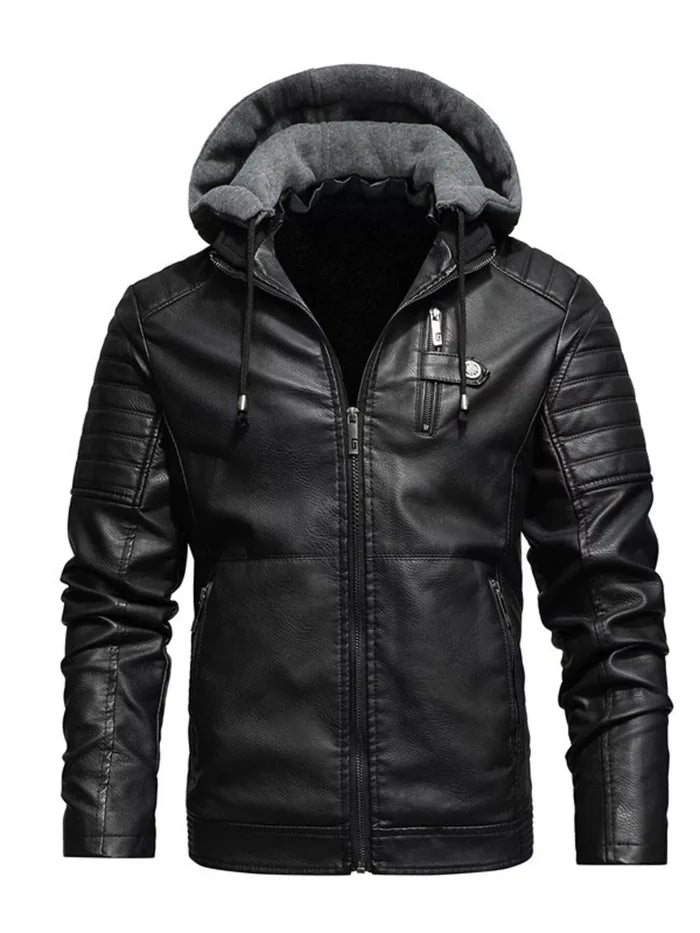Men's Plus Size Hooded Zip Up Winter Jacket