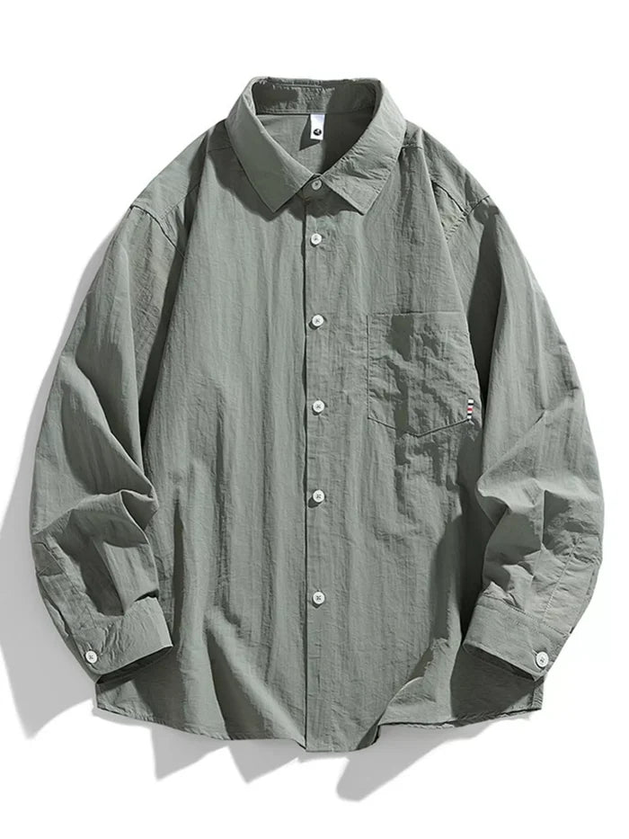 Men's Plus Size Lightweight Button-Down Shirt