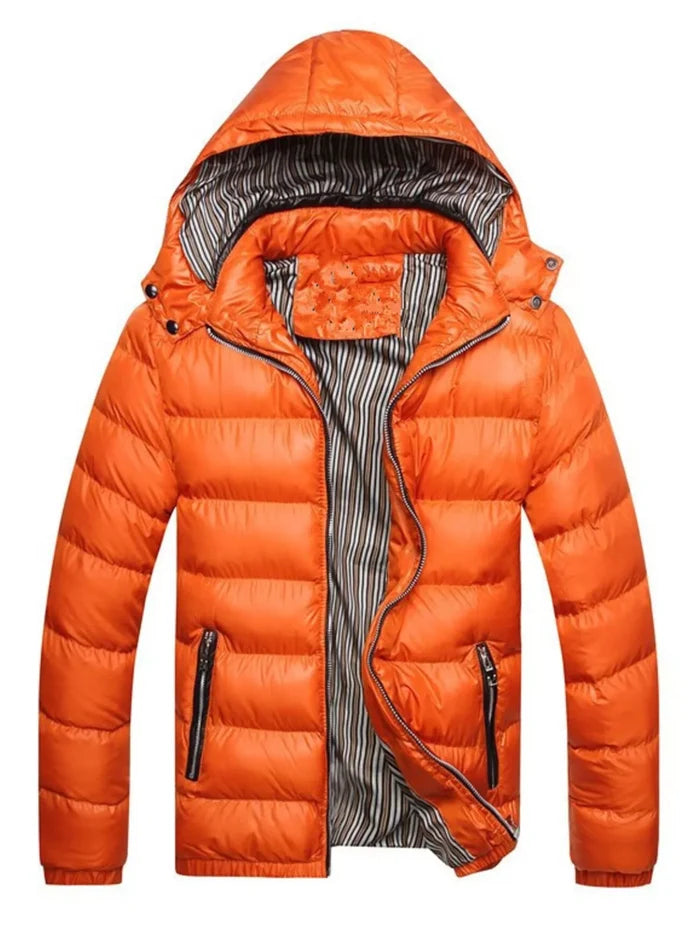 Men's Plus Size Lightweight Hooded Puffer Jacket
