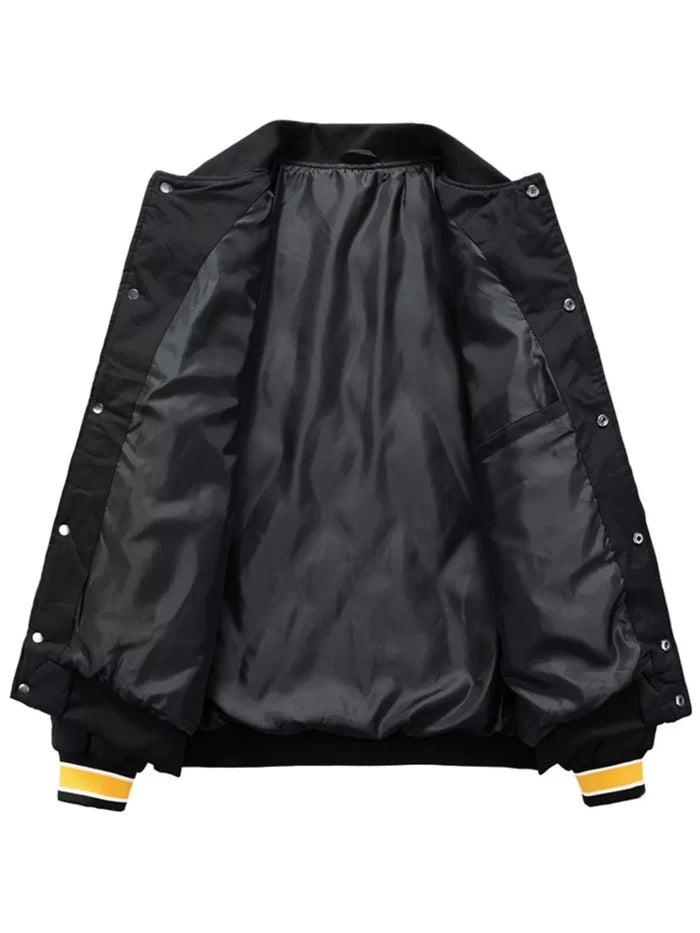 Men's Plus Size Quilted Padded Snap Down Jacket