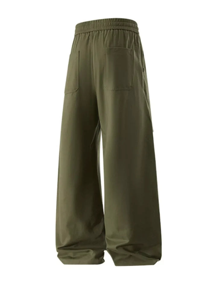 Men's Plus Size Wide Leg Casual Pants