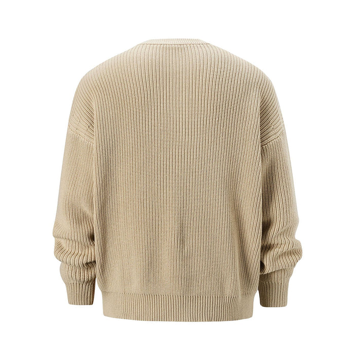 Men's Round Neck Long Sleeve Sweater for Ultimate Comfort