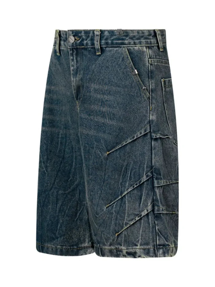 Men's Washed Denim Shorts