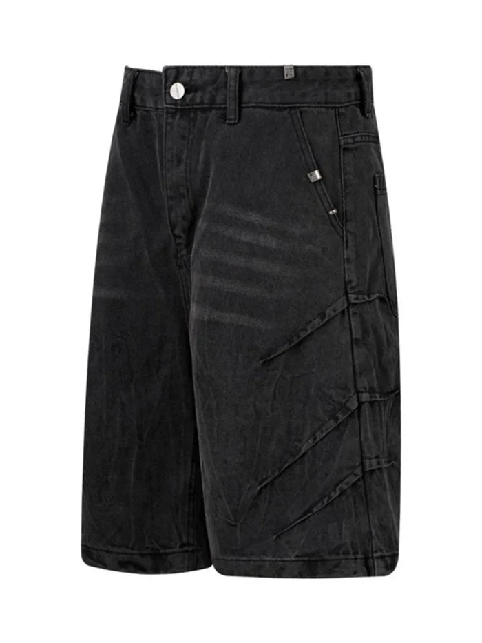 Men's Washed Denim Shorts