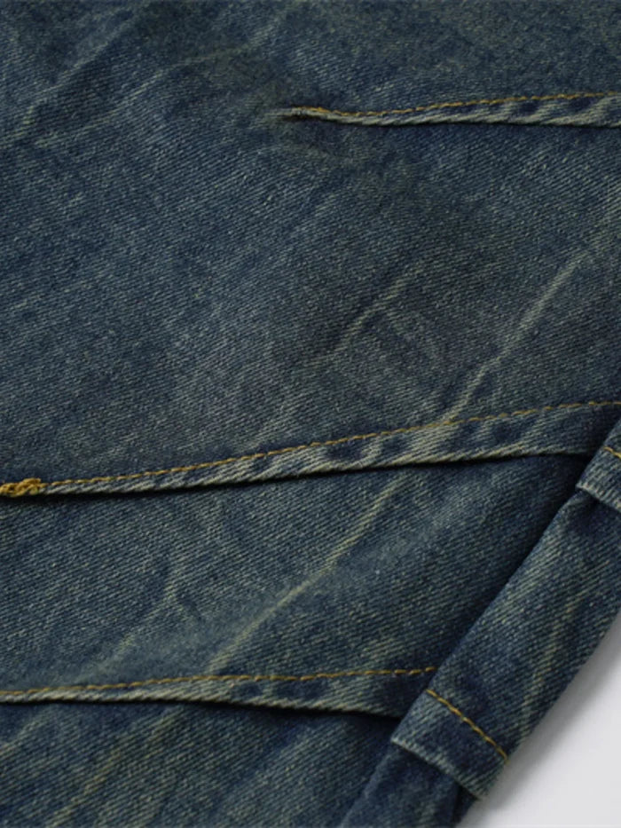 Men's Washed Denim Shorts