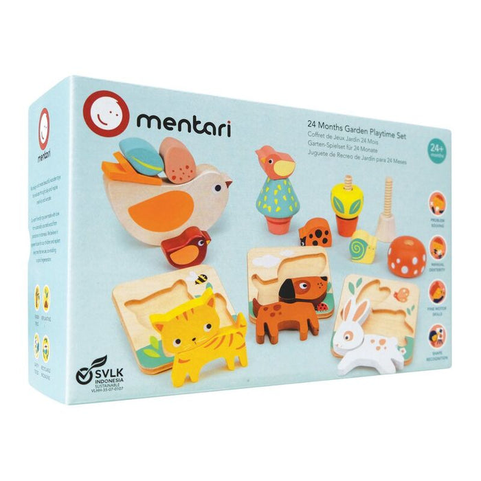Mentari Wooden Garden Playtime & Puzzle Set