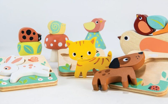 Mentari Wooden Garden Playtime & Puzzle Set