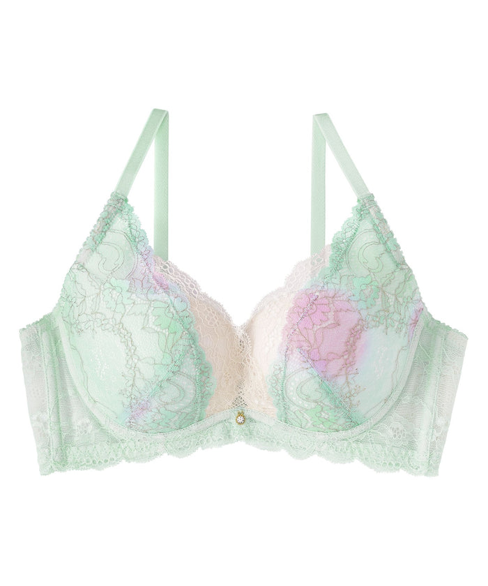 Mermaid Gradient Side Support Lace Push-Up Bra