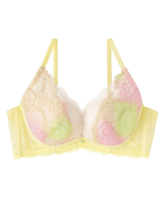 Mermaid Gradient Side Support Lace Push-Up Bra