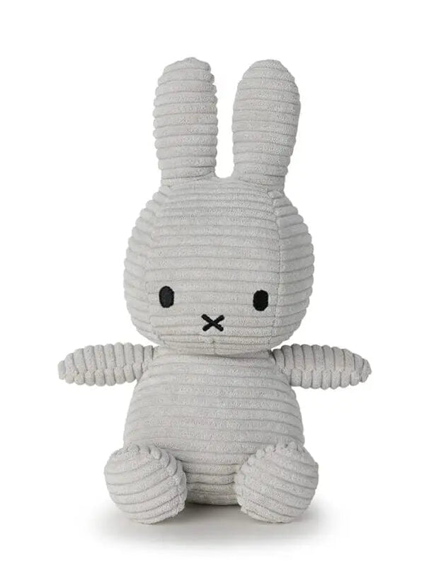 Miffy Corduroy Plush Toy - Light Grey Toy Miffy