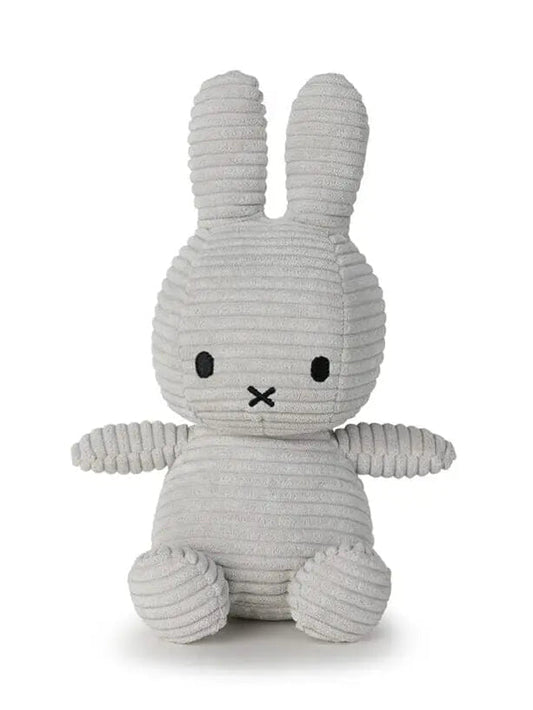 Miffy Corduroy Plush Toy - Light Grey Toy Miffy