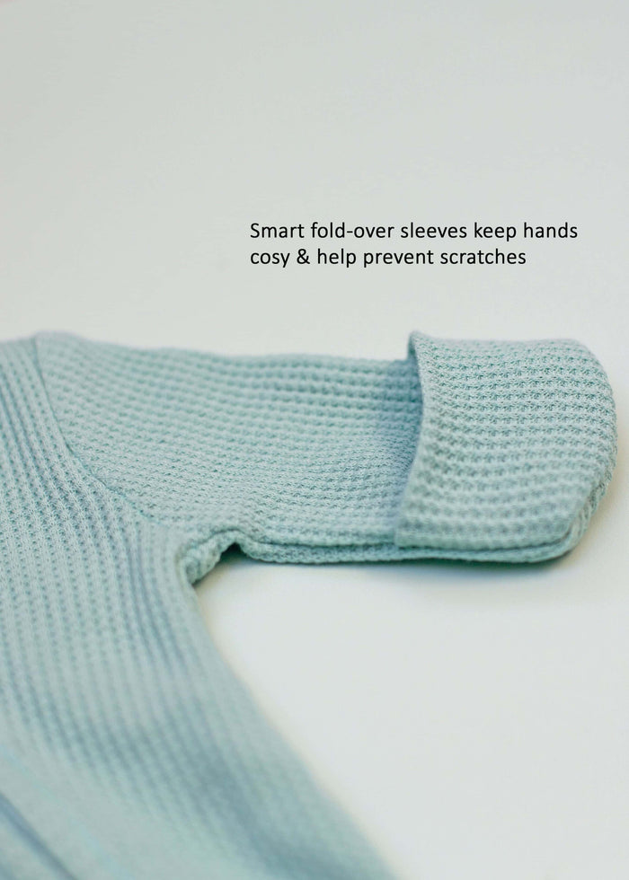 Tiny Baby Sleepsuit With Zips, Integrated Mitts, Footed - Mint Green/Blue Sleepsuit / Babygrow Little Dreamer