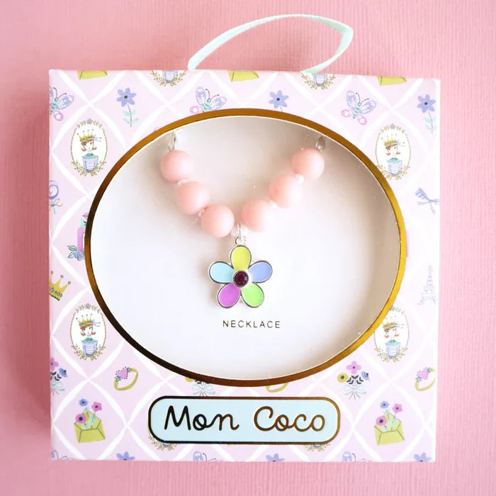 Mon Coco Rainbow Flower Necklace