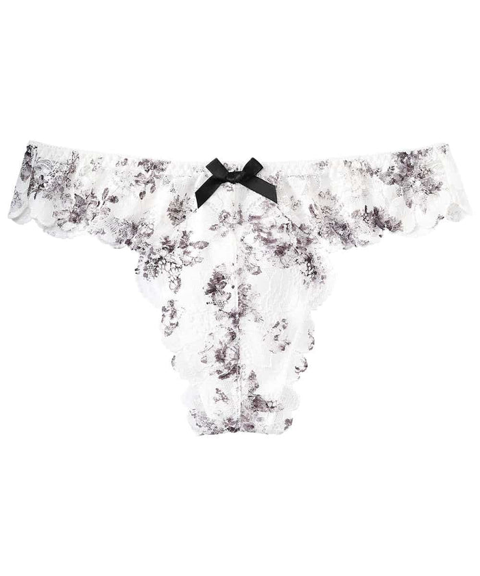 Monotone Flower Thong