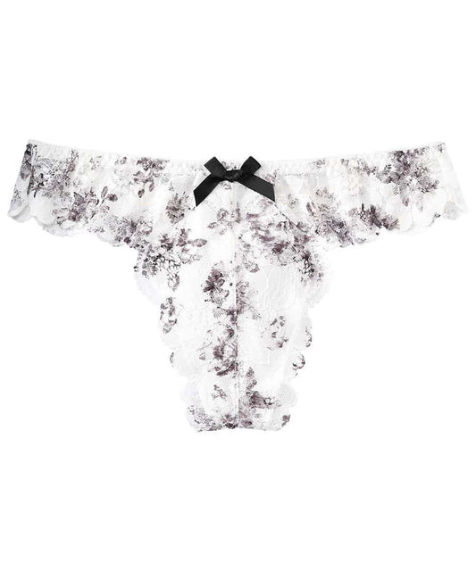 Monotone Flower Thong