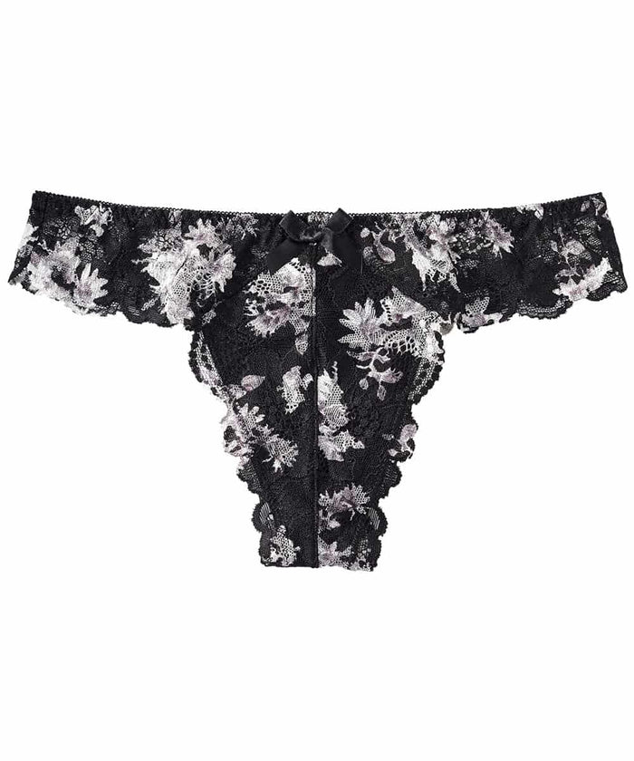 Monotone Flower Thong