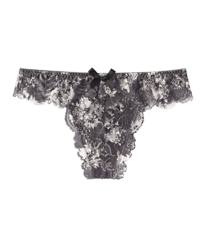 Monotone Flower Thong