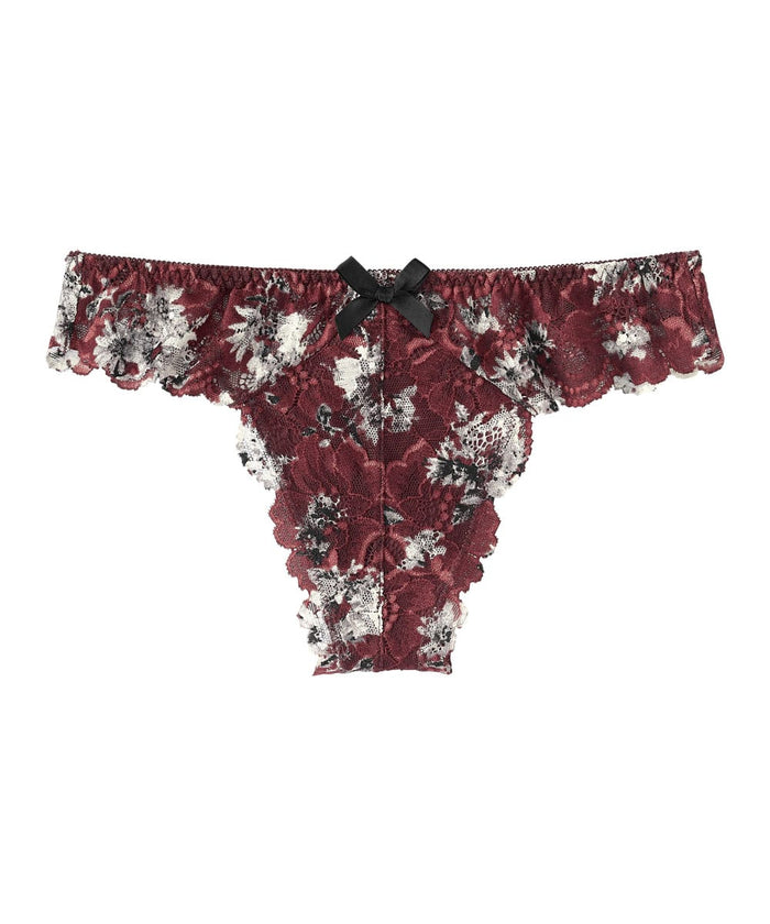 Monotone Flower Thong