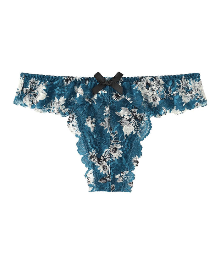 Monotone Flower Thong