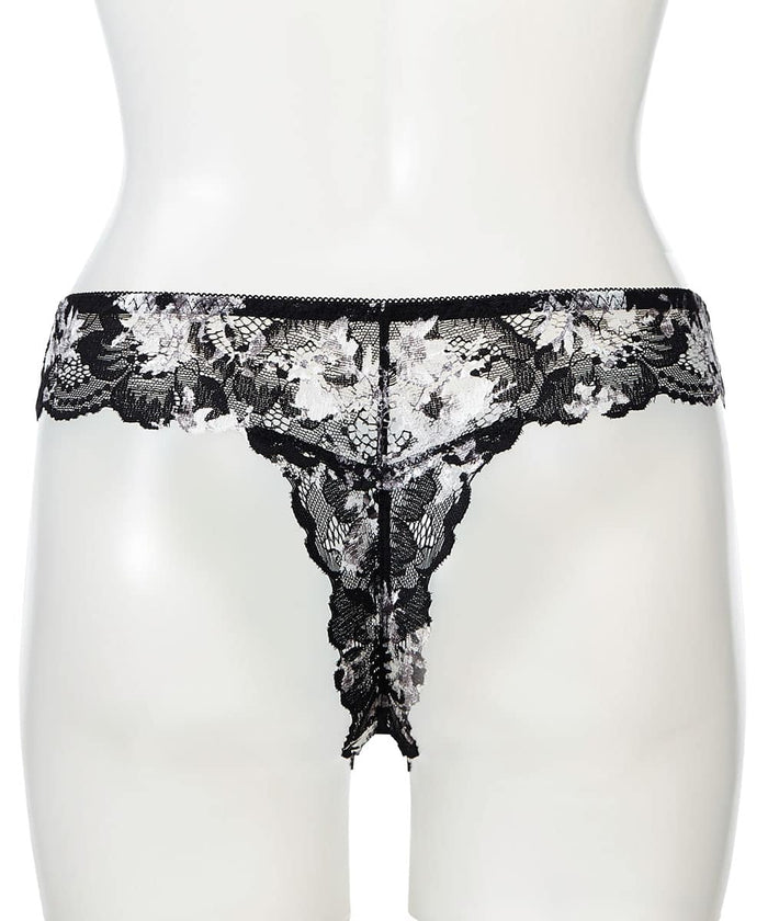 Monotone Flower Thong