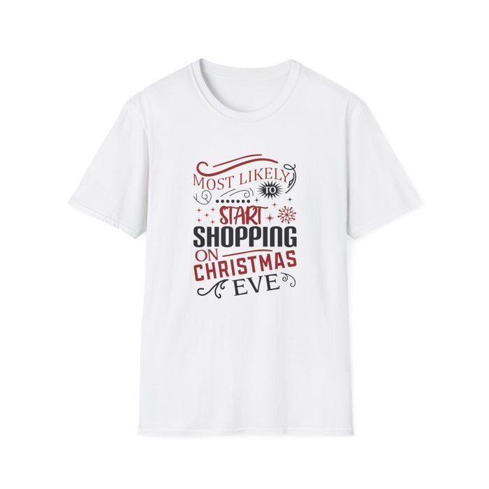 sport grey t-shirt with funny last-minute shopper christmas design