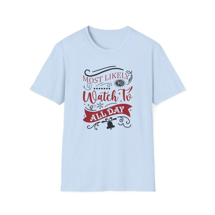 natural colour t-shirt with couch potato watch tv all day slogan