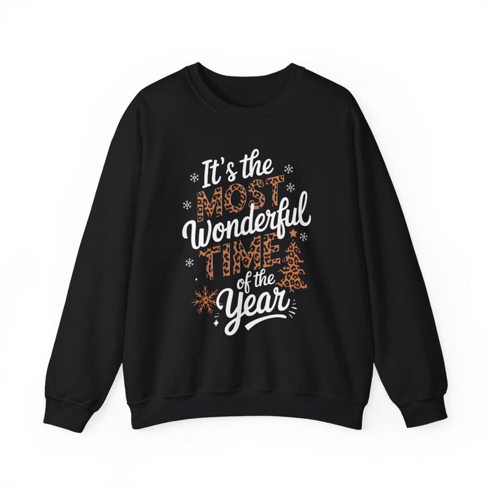 maroon sweatshirt with most wonderful time of the year christmas slogan design