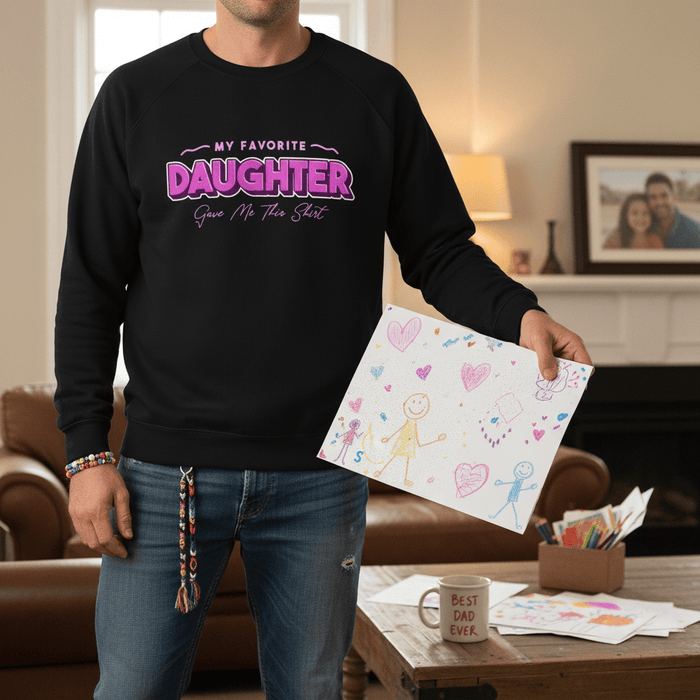 sweatshirt size and fit guide showing regular fit for everyday wear