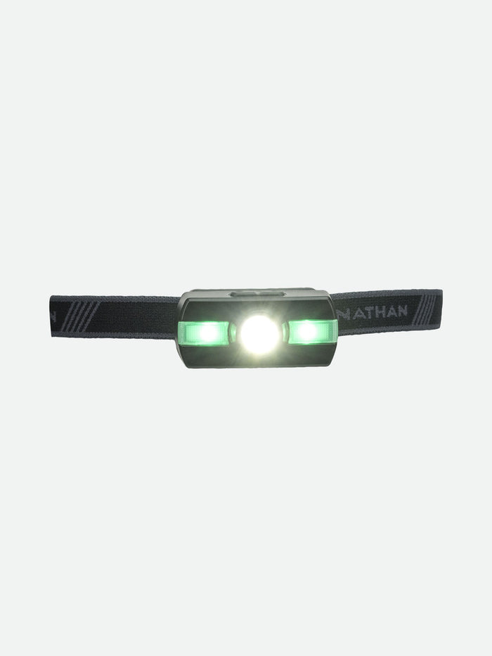 color:Black||seo:Nathan Neutron Fire Runners' Safety Headlamp - Black - Green Light On