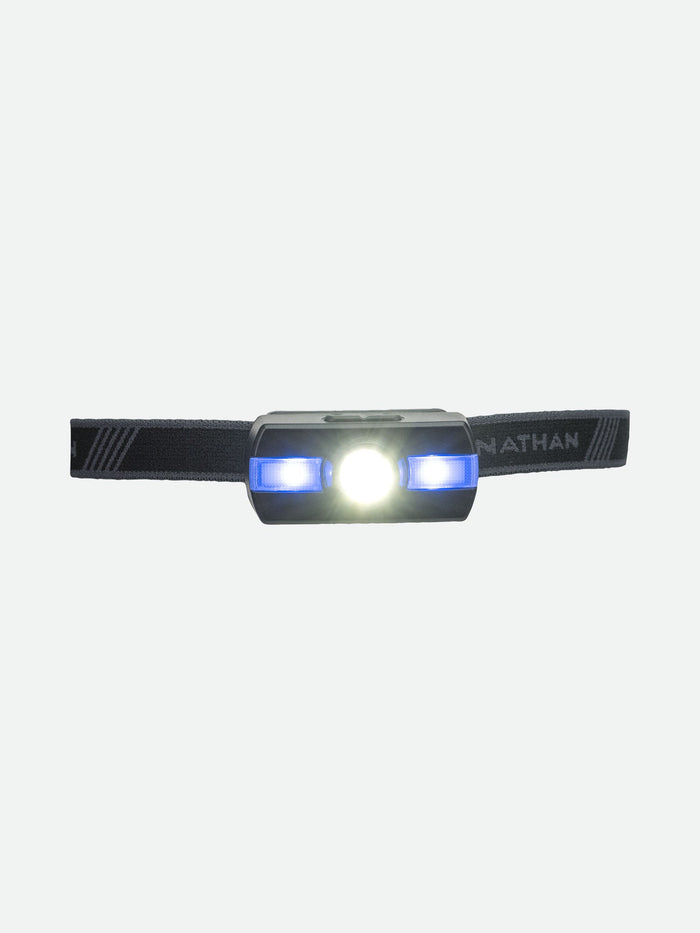 color:Black||seo:Nathan Neutron Fire Runners' Safety Headlamp - Black - Blue Light On
