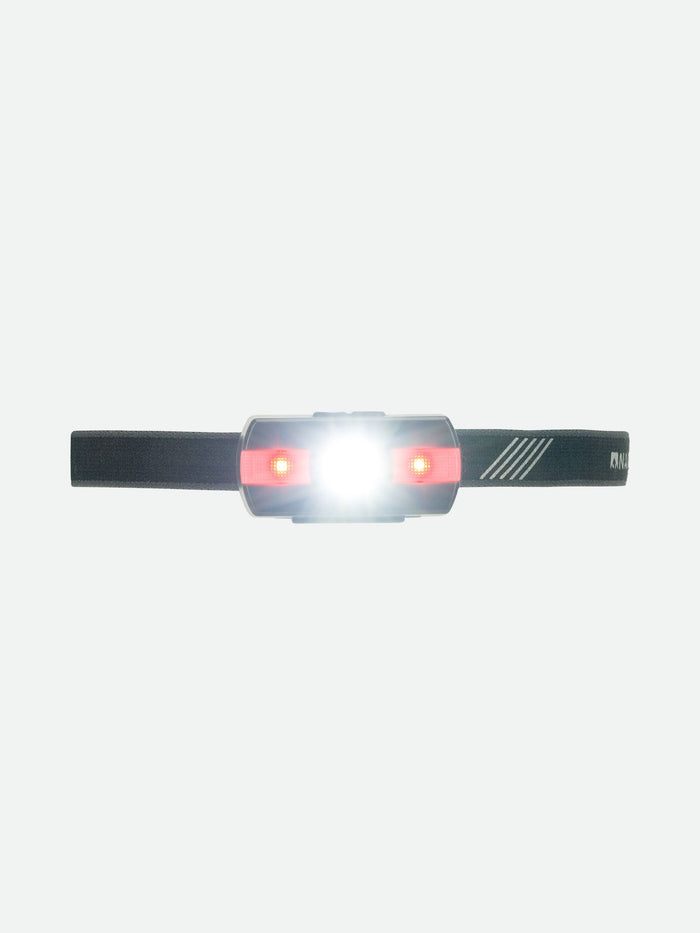color:Charcoal||view:SKU Image Primary||seo:Nathan Neutron Fire RX 2.0 Runner's Headlamp – Charcoal - Headlamp Front View – Red Light On