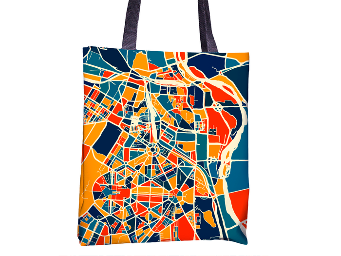 New Delhi Map Tote Bag - India Map Tote Bag 15x15