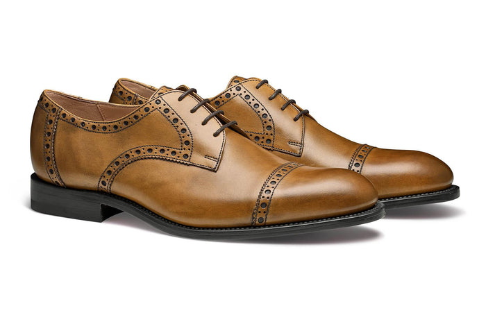 Moral Code Newton Cap Toe Dress Shoe -Oak Leather-7M #color_oak-leather