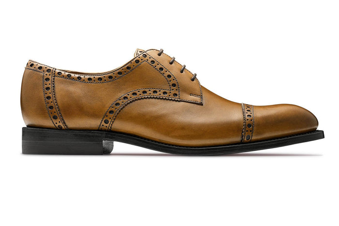 Moral Code Newton Cap Toe Dress Shoe - #color_oak-leather