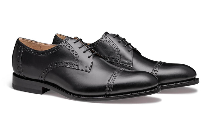 Moral Code Newton Cap Toe Dress Shoe -Black Leather-8M #color_black-leather