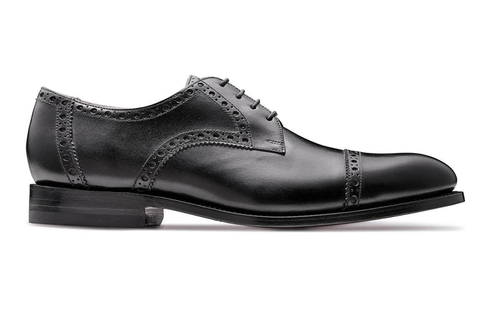 Moral Code Newton Cap Toe Dress Shoe - #color_black-leather