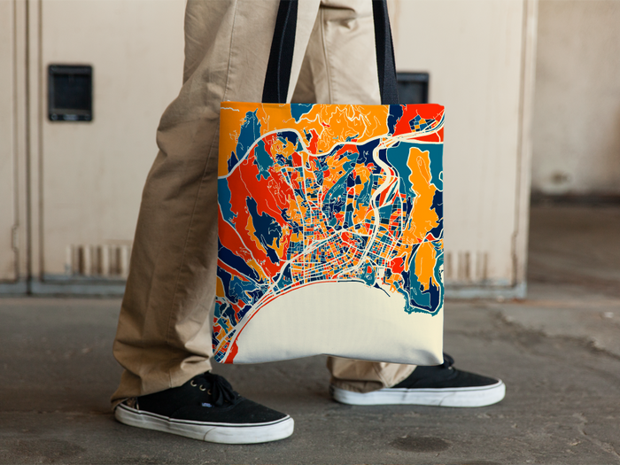 Nice Map Tote Bag - France Map Tote Bag 15x15