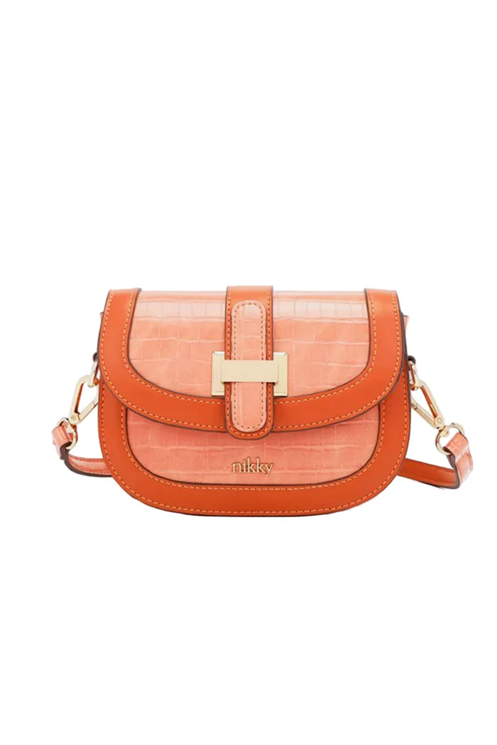 Nicole Lee USA Croc Embossed Crossbody Bag