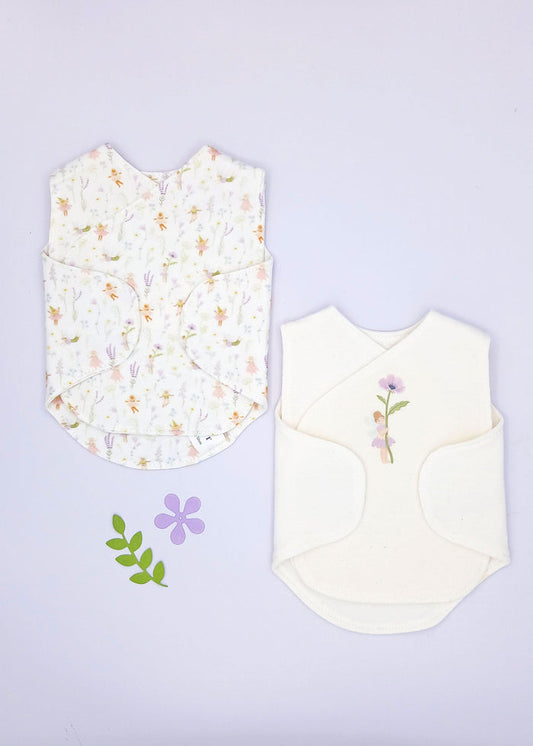 NICU Vest 2 Pack, Fairy Garden, Organic Cotton Little Dreamer