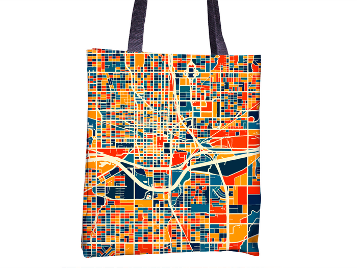 Oklahoma City Map Tote Bag - Oklahoma Map Tote Bag 15x15