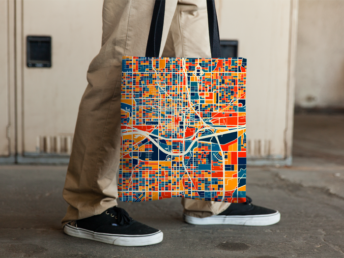Oklahoma City Map Tote Bag - Oklahoma Map Tote Bag 15x15