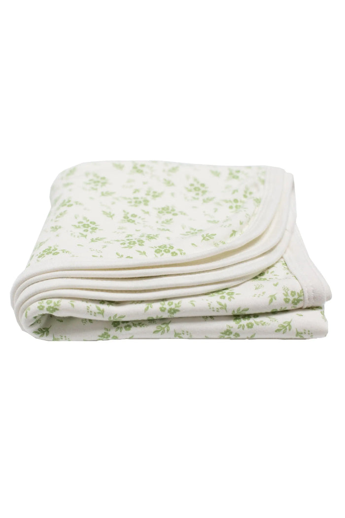 Organic Cotton Baby Blanket, Apple Floral Blanket Tiny & Small